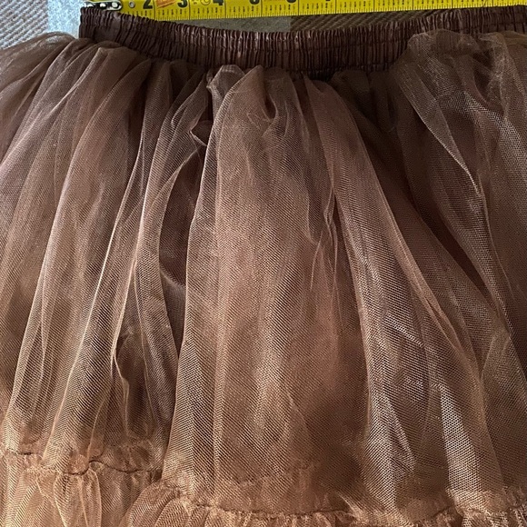 Elegant Brown Tulle Skirt, Sz S - Picture 4 of 8